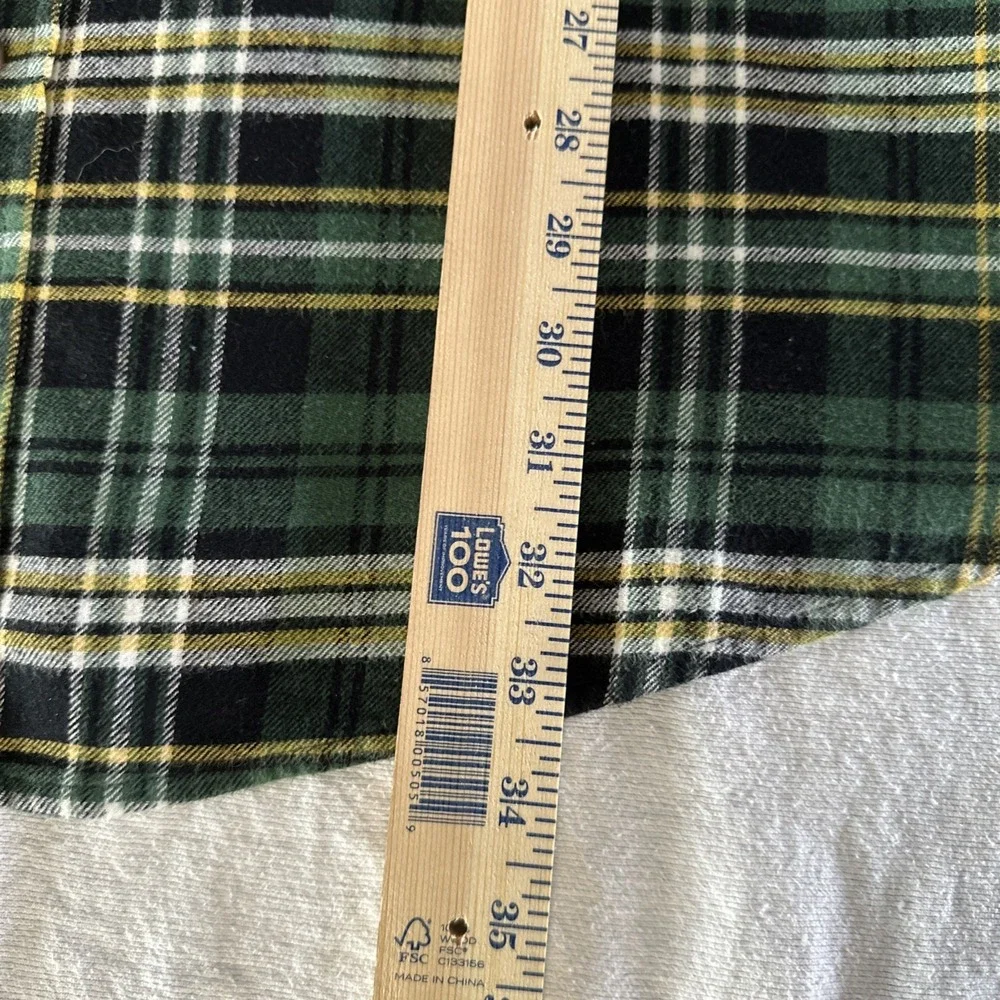 KingSize Men's Green Plaid Flannel Shirt Size‎ Tall XLT